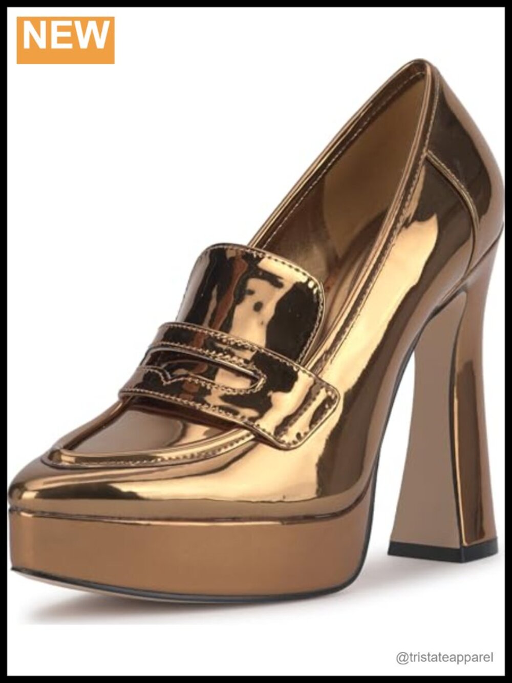 Women's Nanelie Platform Loafer Faux Leather Pull-On Block Heel